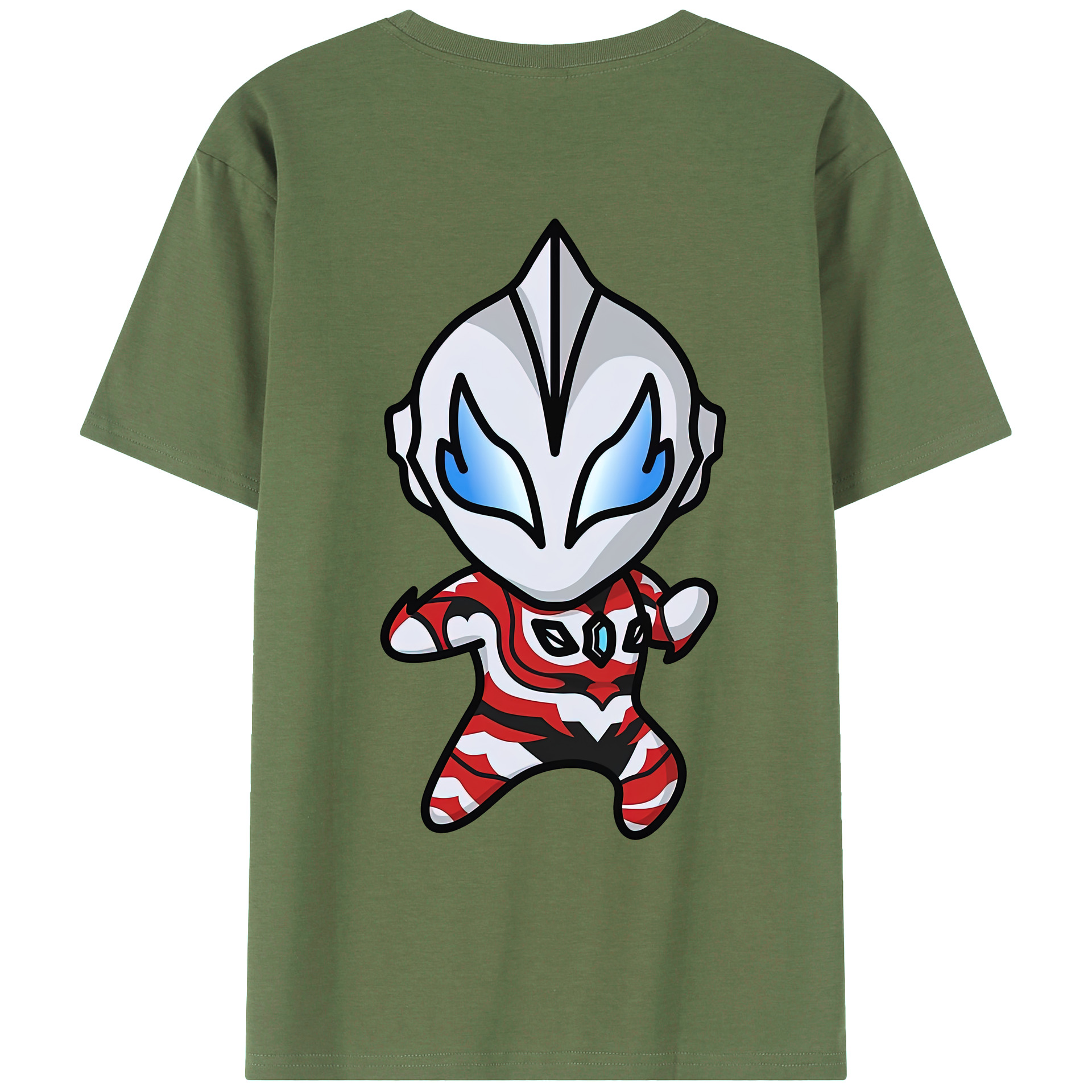（画像用） ウルトラマン Ultraman 綿100％ メンズ半袖Tシャツ（バックプリント） 通気性
